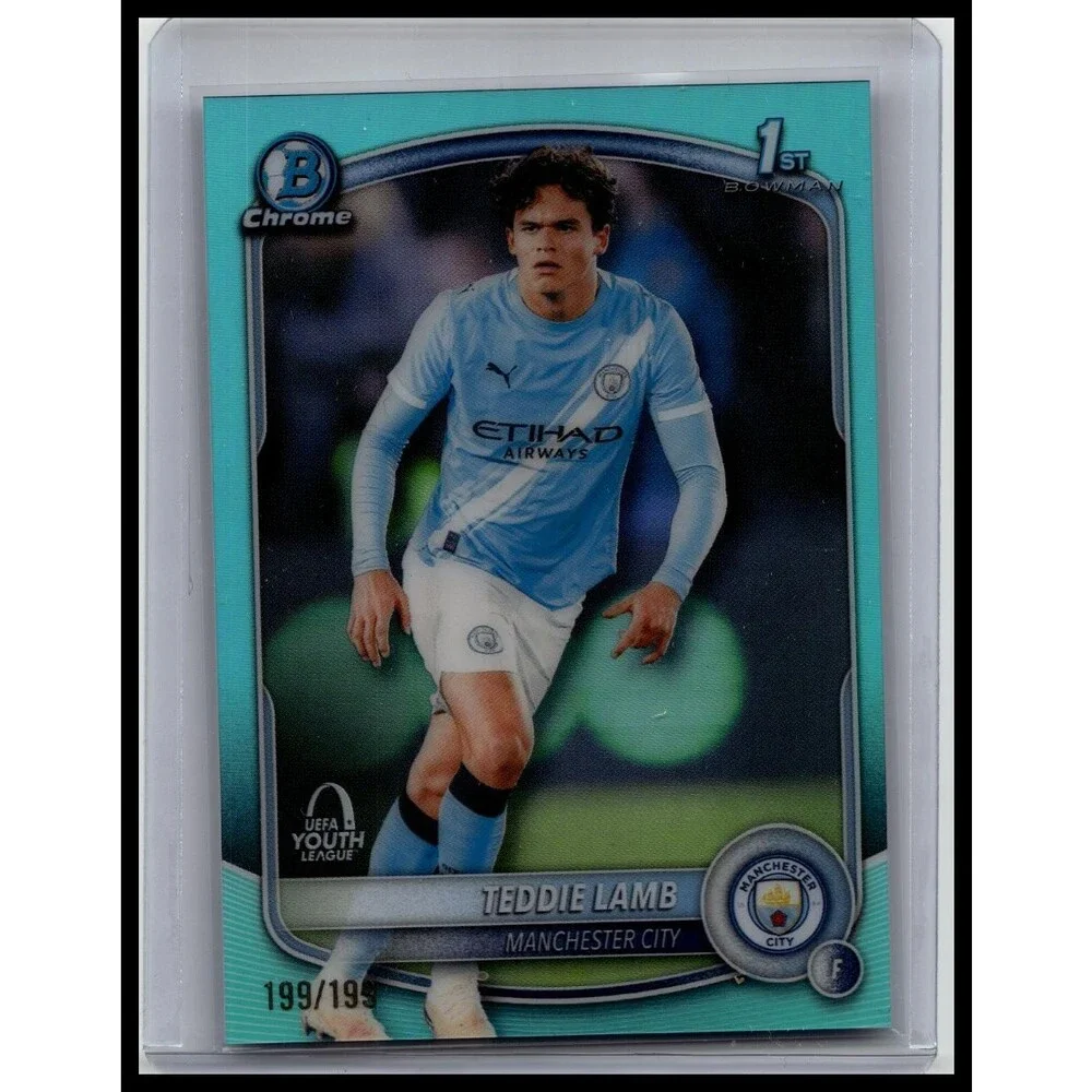 2025-26 Topps Chrome Teddie Lamb #BU-TL Bowman UEFA Youth League aqua /199